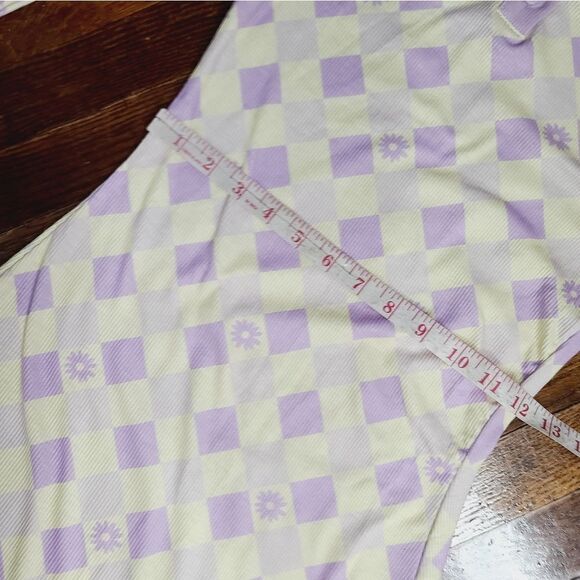 Retro Mod 60s Style Pastel Purple Diamond Print Collared Go-go Girls Dress - Picture 9 of 12